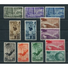 COLONIAS ITALIANAS EMISIONES GENERALES 1934 SERIE COMPLETA TERRESTRE + AEREA CAMPEONATO DE FUTBOL NUEVAS CON GOMA DE GRAN CALIDAD 540 EUROS